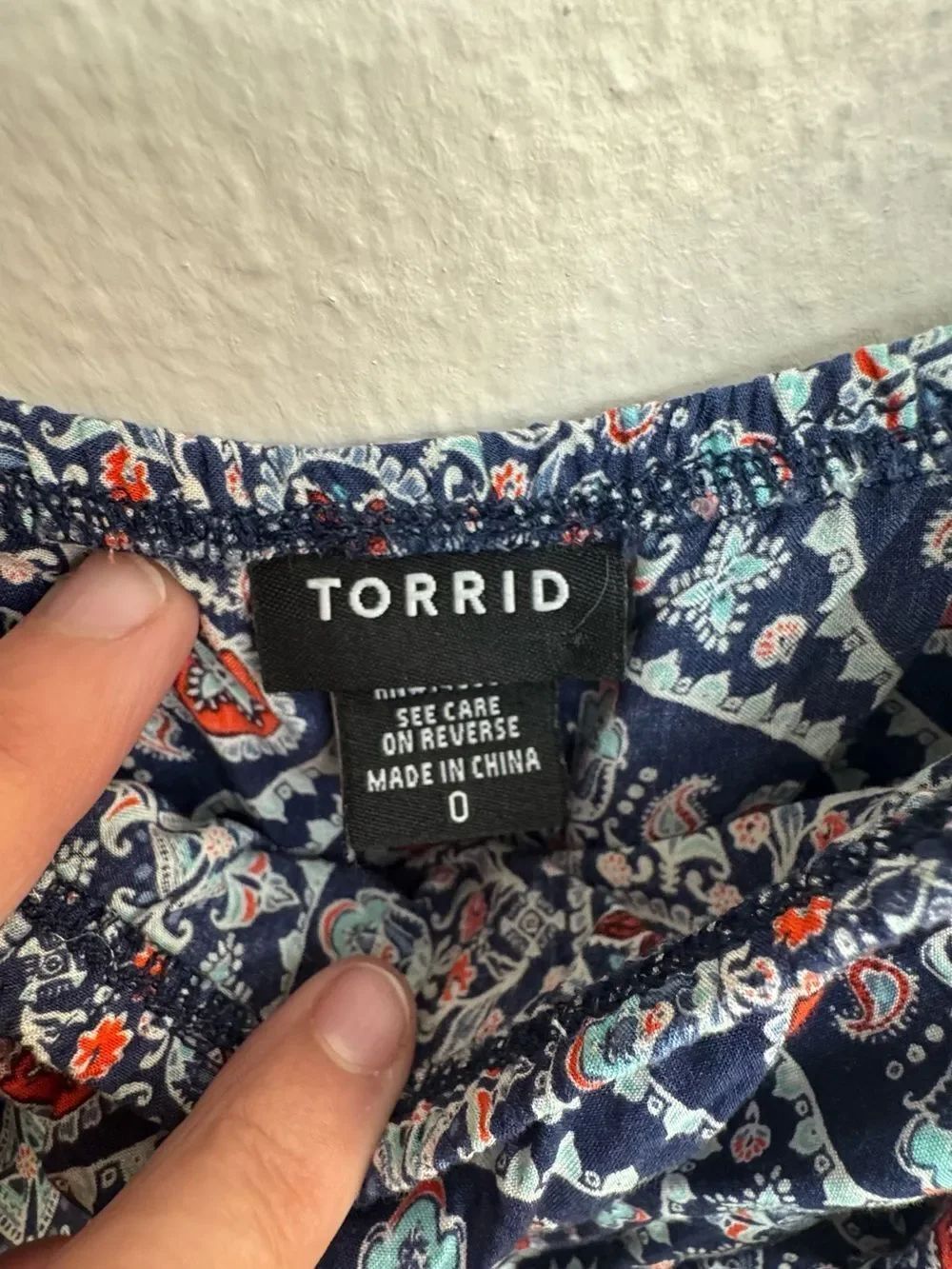 EUC torrid Paisley Ruffle Babydoll Top Blouse Tank - Picture 8 of 9